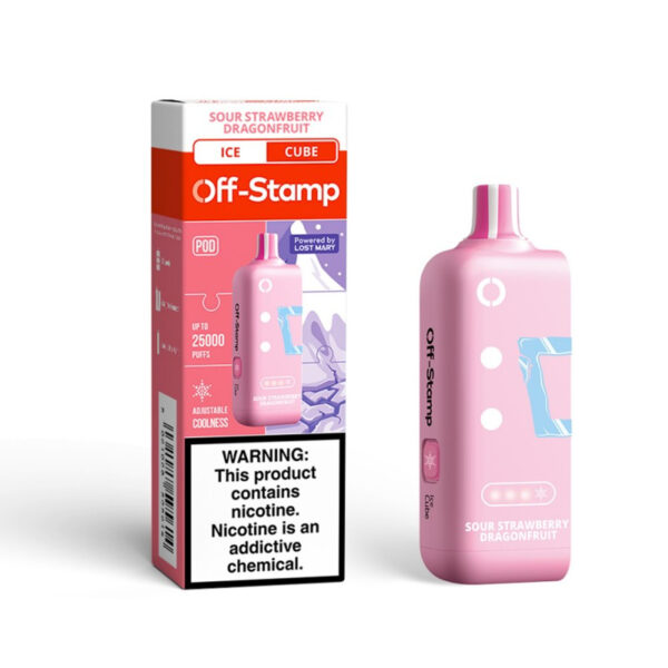 Off-Stamp X-Cube Ice Cube Disposable Pod Sour Strawberry Dragonfruit